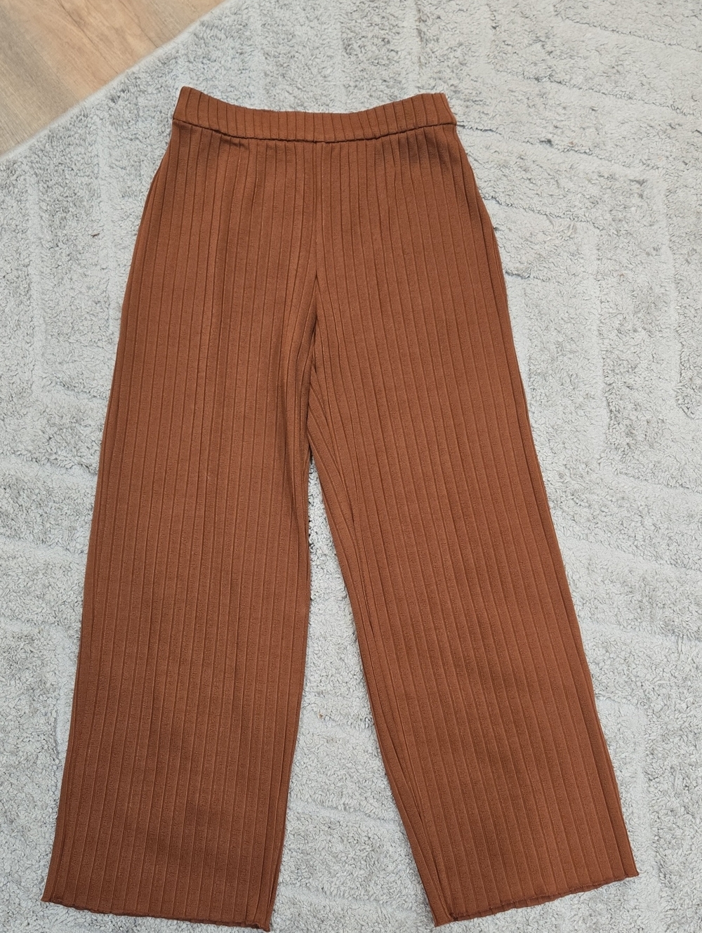 Club Monaco Ribbed Knit Pant - Rust